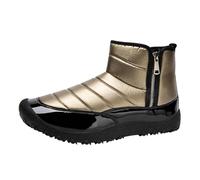 Generisch Bottes d'hiver pour homme - Tissu en duvet résistant aux éclaboussures - Double fermeture éclair - En coton épais - Chaudes - Pour l'extérieur