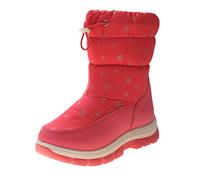 Generisch Bottes d'hiver tendance pour enfants avec semelles profilées épaisses, hauteur du mollet imperméable, fermeture éclair latérale, confort antidérapant pour les jours froids, Rose, 33.5 EU