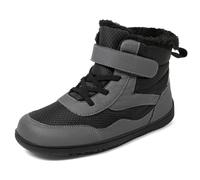 Generisch Bottes d'hiver tendance pour fille avec isolation renforcée, semelle extérieure antidérapante pour les activités sportives par temps froid, gris, 31.5 EU