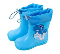 Generisch Bottes en caoutchouc pour enfants, avec semelle en caoutchouc et semelle structurée, pour écoliers du primaire, chaussures pour enfants, garçons et filles, bleu ciel, 31 EU