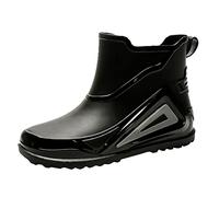 Generisch Bottes en caoutchouc pour homme - Imperméables - Antidérapantes - Confortables - Chaussures de pluie plates tendance Y2K - Semelle souple - Amortissement - Bottes de pluie - Bottes de pluie
