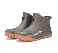 Generisch Bottes en caoutchouc pour homme - Imperméables - Chaussures de jardin courtes et confortables - Noir - Antidérapantes - Chaussures de pluie - Bottes de pêche, gris, 42 EU