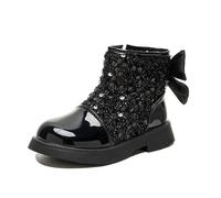 Generisch Bottes tendance pour fille avec semelle souple pour un confort ultime, accompagnement élégant au quotidien, Noir , 33.5 EU