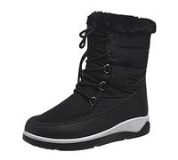 Generisch Bottines à talons pour femme - Bottes à plateforme avec talon bloc - Boucle - Bottines à lacets - Bottes à enfiler - Bottes courtes - Antidérapantes - Bottes d'hiver - Bottes de motard à