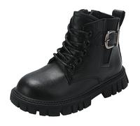 Generisch Bottines avec talon bloc tendance, semelle souple, design décontracté pour plus de confort et de respirabilité, Noir , 27 EU