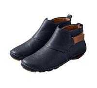 Generisch Bottines courtes et confortables pour femme - Coupe large - Bottes plates en cuir - Légères - Imperméables - Chaussures de loisirs - Classiques et décontractées - Chaussures de marche, Z1