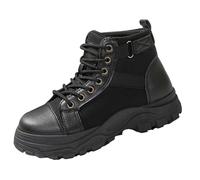 Generisch Bottines de cowboy en daim pour femme - Tige large - Bottes à enfiler - Bottes western pointues - Bottes basses - Bottes d'équitation - Couleur unie - Élégantes, Noir , 40 EU