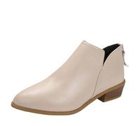 Generisch Bottines de cowboy pour femme - Bottes de cowboy pour femme - Bottines courtes avec talon - Bottes courtes rétro à enfiler - Bottes Chelsea en dentelle - Bottes de transition - Bottes de