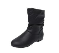 Generisch Bottines décontractées à talon bas pour femme, confortables, classiques, pour les activités de plein air, l'équitation, l'hiver, bout rond, à enfiler, tige moyenne, chaussures de marche