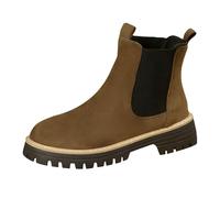 Generisch Bottines d'équitation mi-hautes pour femme - Bottes larges avec semelle antidérapante - Bottes d'hiver courtes en cuir imperméables - Chaussures d'automne - Bottes d'hiver chaudes