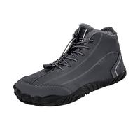 Generisch Bottines d'hiver avec doublure en polaire élastique pour un confort optimal - Hauteur de tige moyenne - Idéales pour les hommes par temps froid, gris, 39 EU