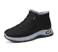 Generisch Bottines d'hiver pour femme, doublées en polaire, confortables, décontractées, chaudes, à enfiler, Noir , 40 EU