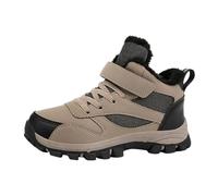Generisch Bottines d'hiver pour l'hiver, collection basique pour le quotidien, les loisirs, les activités en plein air, chaussures d'escalade légères et chaudes pour enfants, kaki, 35.5 EU