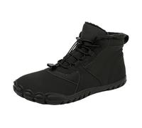 Generisch Bottines d'hiver tendance pour homme avec doublure en polaire comme chaussures de randonnée confortables en plein air dans une construction légère et durable, Noir , 36 EU