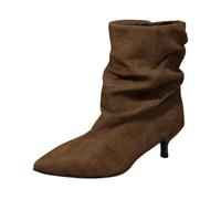Generisch Bottines élégantes pour femme avec bout pointu velouté - Talon robuste de 5 cm - Pour des looks décontractés - Finitions de qualité supérieure - Polyvalentes - Combinables avec un jean et