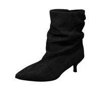 Generisch Bottines élégantes pour femme avec bout pointu velouté - Talon robuste de 5 cm - Pour des looks décontractés - Finitions de qualité supérieure - Polyvalentes - Combinables avec un jean et
