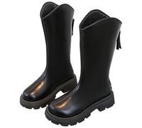 Generisch Bottines élégantes pour femme avec talon - En cuir synthétique - Bottes mi-hautes - Bottes de cowboy à talon bloc - Bottes courtes antidérapantes - Bottes de cowboy au genou - Pour