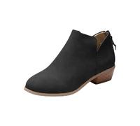 Generisch Bottines élégantes pour femme - Bottines courtes pointues à enfiler - Talon - Bottes mi-hautes - Bottes western - Bottes d'hiver respirantes et légères, Noir , 39 EU