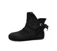 Generisch Bottines élégantes pour femme - Pantoufles plates avec talon - Polyvalentes - Design classique - Tissu velours - Coupe confortable pour la vie quotidienne - Pour le travail, Noir , 41 EU