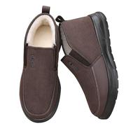 Generisch Bottines imperméables pour homme - Chaussures de neige à enfiler - Vintage - Légères - Antidérapantes - Chaussures de loisirs classiques et confortables - Pour homme, marron, 42 EU