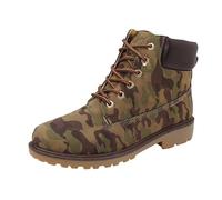 Generisch Bottines orthopédiques pour femme - Confortables - Antidérapantes - Légères - Courtes - À enfiler - Bottes d'hiver courtes - Bottes d'hiver chaudes, Camouflage, 43 EU