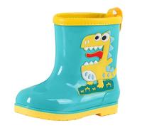 Generisch Bottines pour enfant fille avec nœud papillon Premières chaussures à boucle pour tout-petits Fond souple respirant Chaussures de princesse Bottes pour enfants, vert, 30.5 EU