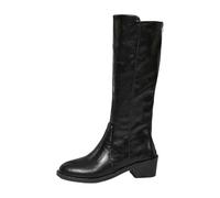 Generisch Bottines pour femme - Minimalistes - Bottes d'hiver décontractées - Talon épais - Bottes courtes tendance - Confortables - Pour l'hiver - Convient pour un usage quotidien, Noir , 38 EU