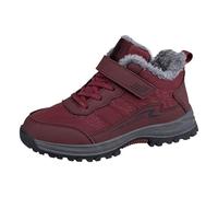 Generisch Bottines pour homme avec doublure en polaire thermique pour les activités de plein air, confort quotidien comme chaussures de loisirs confortables, Bordeaux, 37 EU