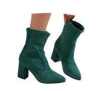 Generisch Bottines tendance à enfiler - Bottines confortables pour le quotidien - En daim élégant - Talon bloc robuste