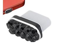 Generisch Bouchon anti-poussière en pour port de charge de téléphone portable, bouchon anti-perte de type C pour débris, saleté, sable