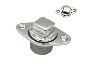 Generisch Bouchon de bateau - 7 x 4 cm - Robinet anti-fuite en acier inoxydable - Bouchon de vidange ovale pour bateau, mer, eau salée, croisière, kayak, miroir, moteur de cale, pont de fontaine