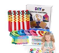 Generisch Boucles à pour - Kit créatif de 20,46 cm - ABS Toy Craft - Kit d'apprentissage coloré avec 96 cordons élastiques arc-en- - Outil à main pour développer la motricité et la