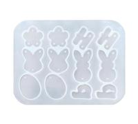 Generisch Boucles d'oreilles en silicone - Kit de bricolage de Pâques - Moules de boucles d'oreilles festives avec motif papillon et œuf - Pour la famille, les femmes, les hommes, les filles, les