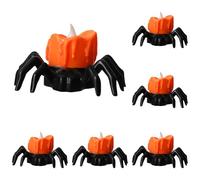 Generisch Bougies chauffe-plat LED sans flamme avec batterie araignées - Veilleuse miniature pour Halloween - Pour table d'Halloween, étagère et décoration intérieure
