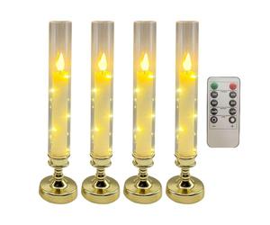 Generisch Bougies LED sans flamme, bougie électrique LED avec télécommande | Décoration de table, ambiance romantique pour banquet de mariage