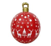 Generisch Boule de Noël gonflable de 61 cm - Boules décoratives | Boules de fête gonflables pour porte d'entrée, terrasse, cour, pelouse, maison, appartement, bureau, salon et intérieur