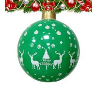 Generisch Boule de Noël gonflable de 61 cm - Décoration de pelouse géante | Balles gonflables festives pour porte d'entrée, terrasse, cour, pelouse, maison, appartement, bureau, salon et intérieur