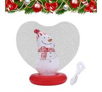 Generisch Boule de Noël gonflable géante - En forme de cœur - Décoration de fête lumineuse - Décoration intérieure - Pour extérieur, piscine, jardin, pelouse, terrasse, chemin de plage, espace public