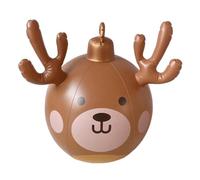 Generisch Boule gonflable de renne de Noël - Matériau PVC 68 x 62 cm - Robuste et léger - Décoration de Noël pour la maison, le jardin, la fête, la fenêtre, la table, la saison, les vacances, le