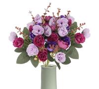 Generisch Bouquet artificiel | 2 pièces de décoration de table pour vase | pour la décoration de la maison, intérieur, salon, chambre à coucher, cuisine, table, bureau, ferme, mariage