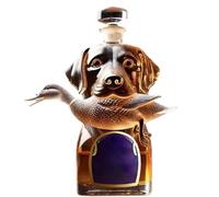 Generisch Bouteille de whisky, carafe en verre pour chien, porte-alcool hermétique, motif statue de chien décorative, affichage de la maison, distributeur d'alcool hermétique, 17 x 16,5 x 7 cm