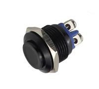 Generisch Bouton poussoir pour panneau de commande 16 mm ressort métallique | Bouton poussoir rond en métal pour la commande du panneau de commande des voitures et des motos, retour à ressort momentané