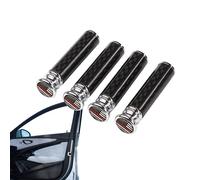 Generisch Boutons de verrouillage de porte de voiture | Couvercle de protection en fibre de carbone pour stylo de sécurité, 3,7 x 1 cm de plus pour serrure de porte de véhicule - pour conducteurs