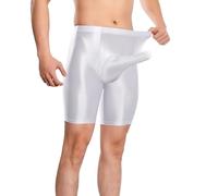Generisch Boxer brillant pour homme - Legging court - Éléphant - Boxer sexy - Short de course - Short de compression serré - Pantalon de sport - Combinaison en nylon brillant - Grande taille
