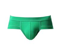 Generisch Boxer court sexy pour homme - Couleur unie - Confortable - Grandes poches - Sous-vêtements rétro - Un cadeau pour mon ami, vert, XL