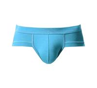 Generisch Boxer court sexy pour homme - Couleur unie - Confortable - Grandes poches - Sous-vêtements rétro - Un cadeau pour mon ami, bleu, 3XL