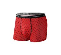 Generisch Boxer pour homme doux pour la peau, grand, respirant, décontracté et confortable sous-vêtements de mode pour hommes, rouge, M
