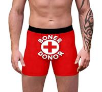 Generisch Boxer pour homme - Motif paysage de montagne naturel - Sous-vêtements stretch avec taille élastique confortable - Sous-vêtements classiques confortables pour homme, rouge, XL