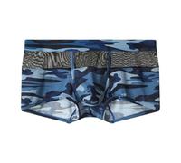 Generisch Boxer pour homme - Sous-vêtements sexy - Camouflage - Avec chemise en maille - Respirant - Pour le quotidien - Confortable - Classique - Basique - Sous-vêtements pour homme - Hipster - Slip