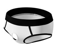 Generisch Boxer sexy pour homme - Sous-vêtement coupe Pothole Cutton, Blanc., L